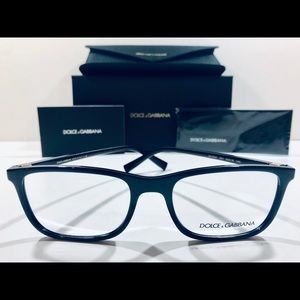 Dolce & Gabbana Eyeglasses Shiny Black w/ Gold New